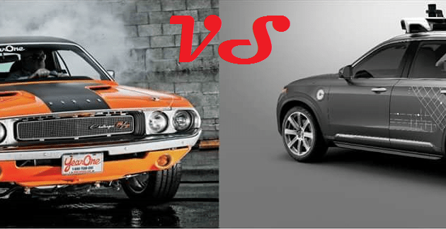 clássico ou futurista? muscle car V8 clássico SUV híbrido autônomo